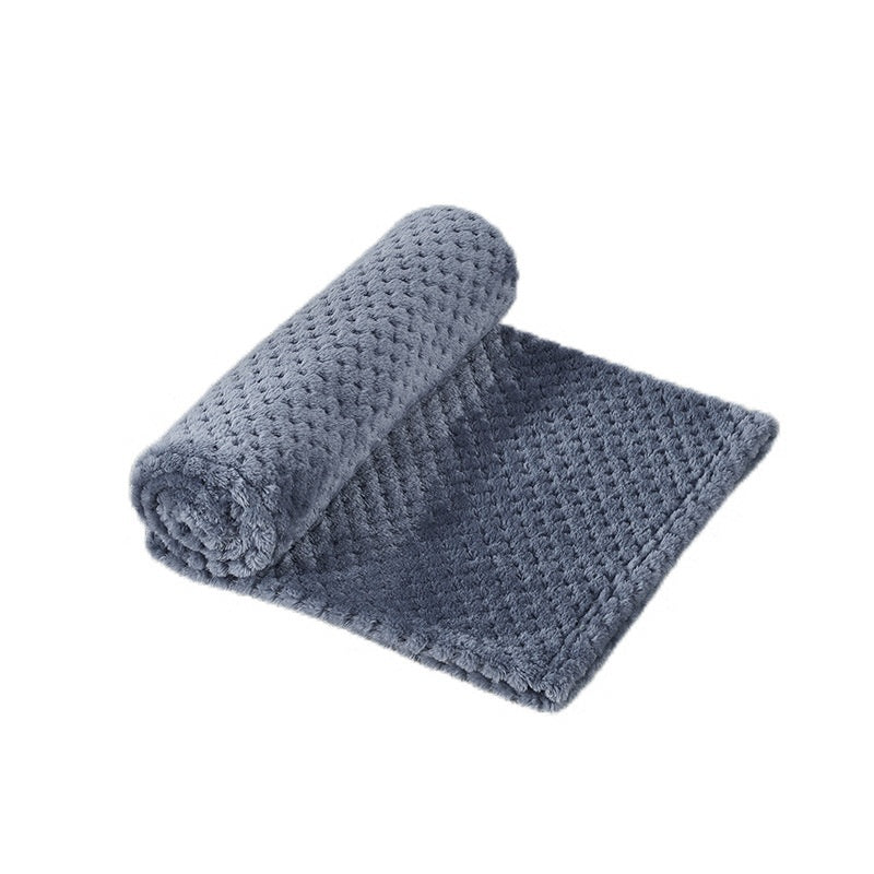Cozy Coral Fleece Dog Blanket  Soft Warm & Washable