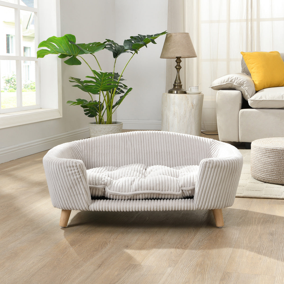 Foam-Cushioned Elevated Pet Couch