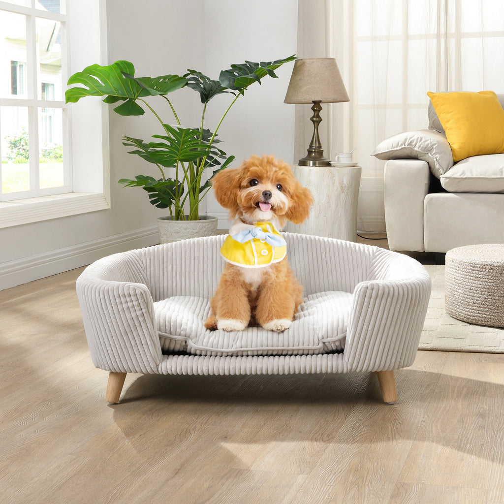 Foam-Cushioned Elevated Pet Couch