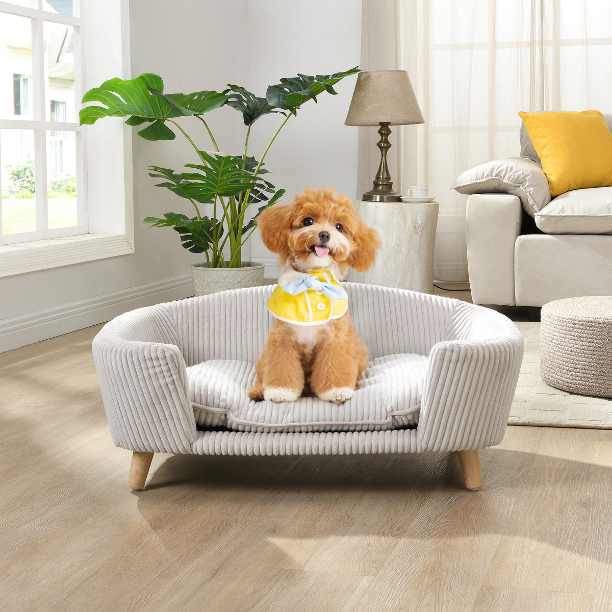 Foam-Cushioned Elevated Pet Couch