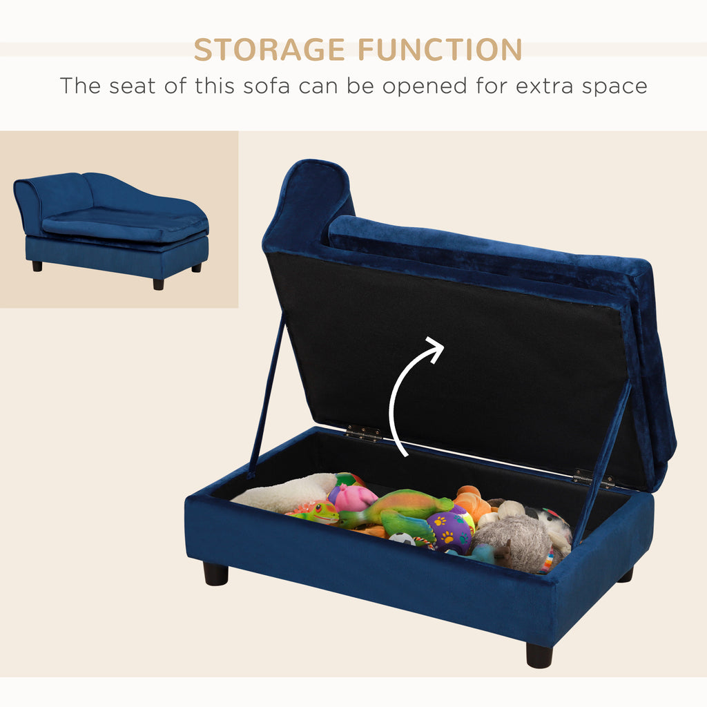 Elevated Pet Couch with Built-In Storage