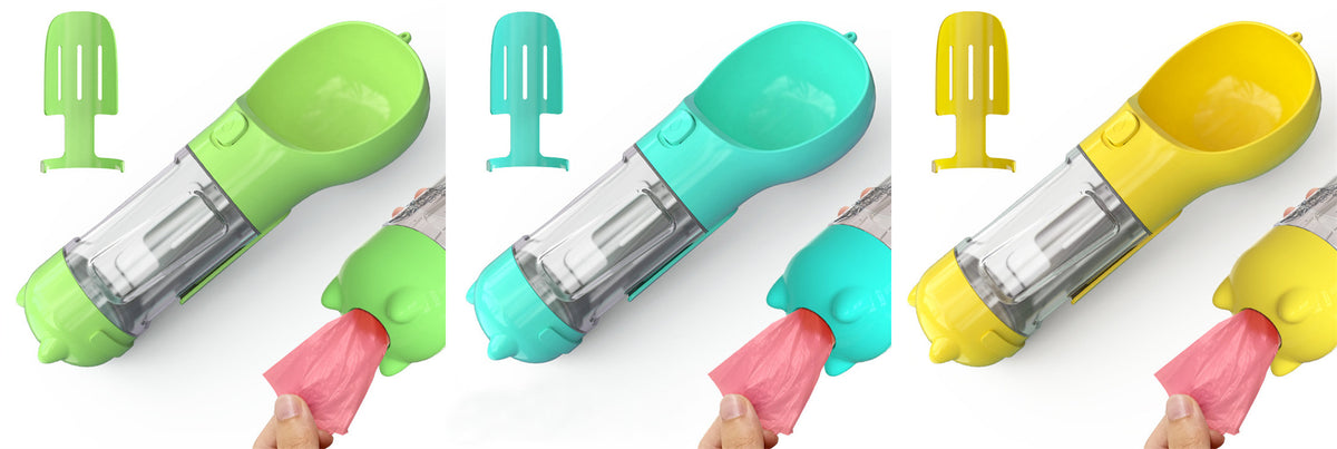 3‑in‑1 Portable Dog Water Bottle & Feeder 