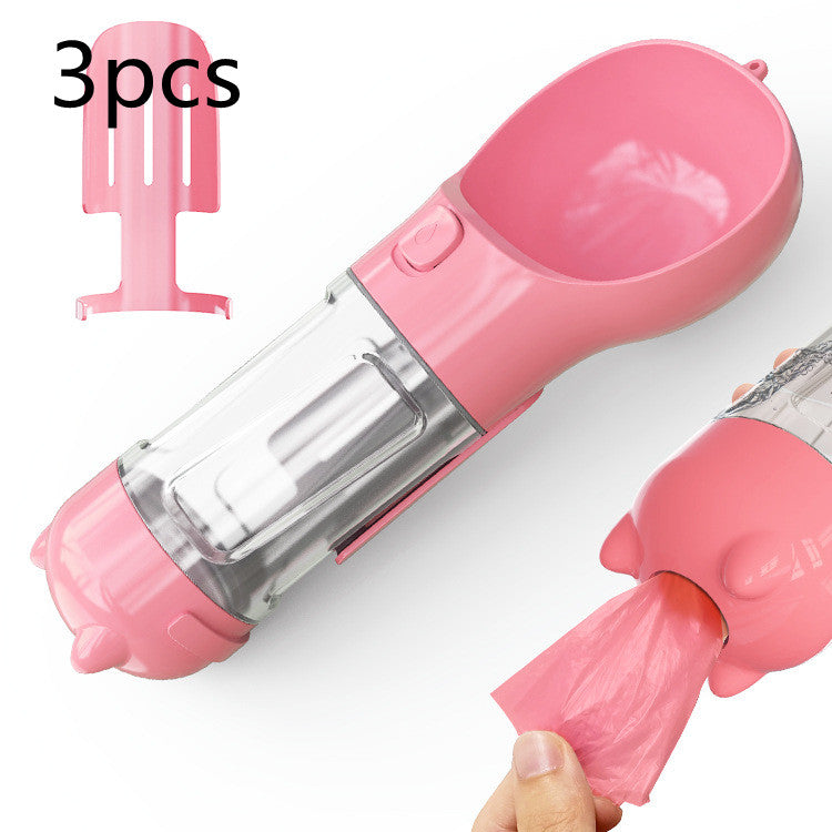 3‑in‑1 Portable Dog Water Bottle & Feeder 