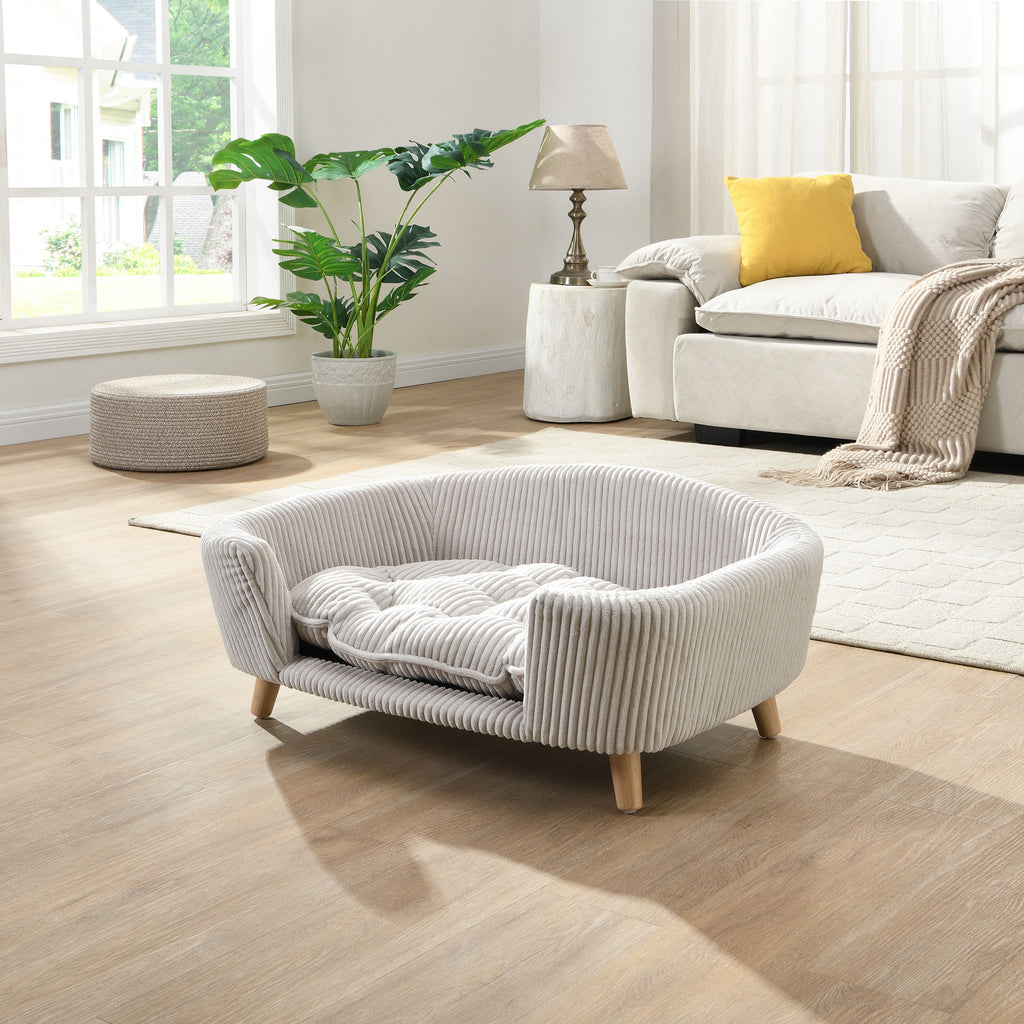Foam-Cushioned Elevated Pet Couch