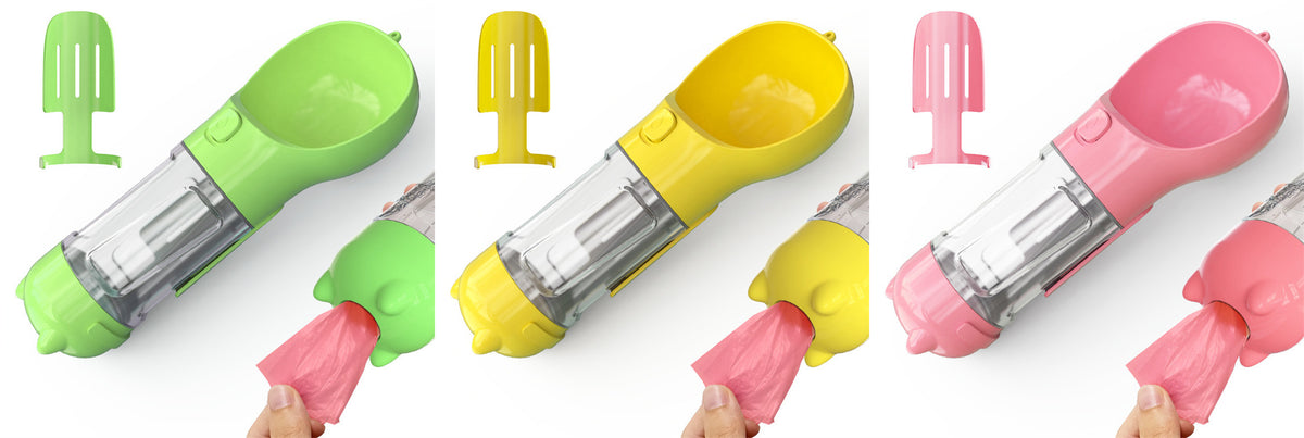 3‑in‑1 Portable Dog Water Bottle & Feeder 