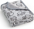 Flannel Paw Print Dog Blanket  Soft & Cozy