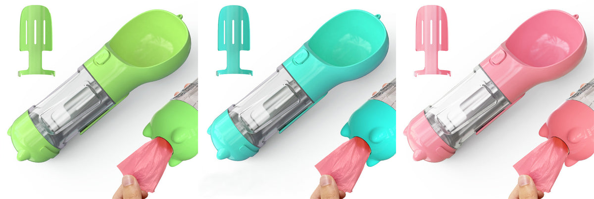 3‑in‑1 Portable Dog Water Bottle & Feeder 