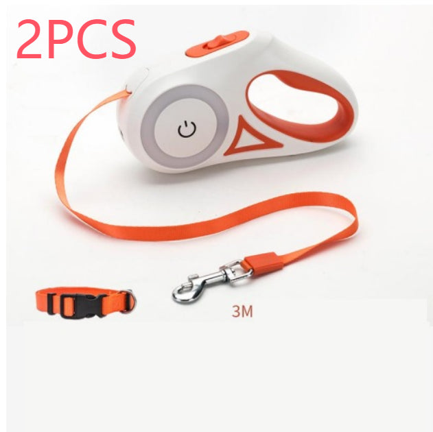 Reflective LED Dog Leash  Night Safety
