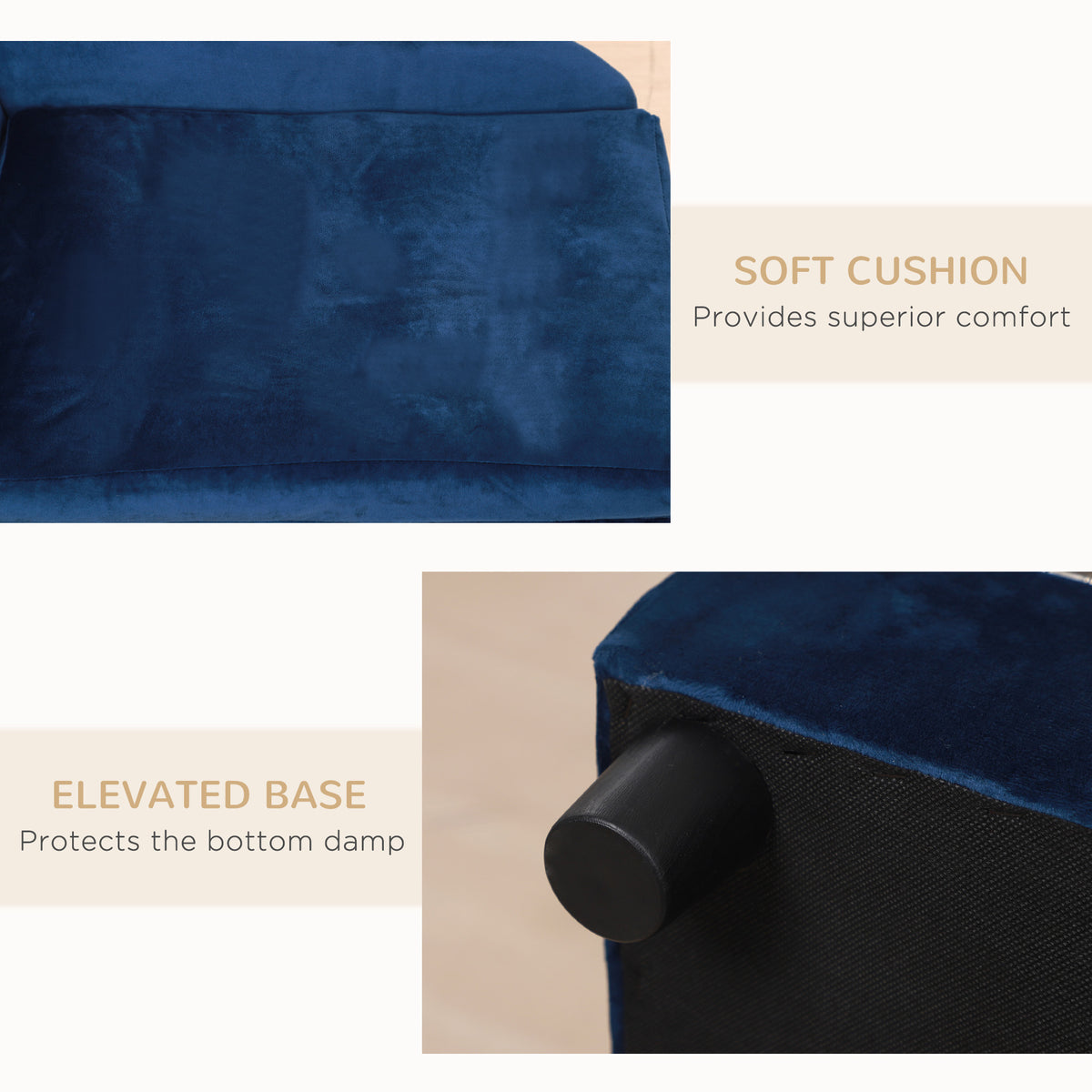 Elevated Pet Couch with Built-In Storage