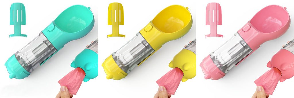 3‑in‑1 Portable Dog Water Bottle & Feeder 