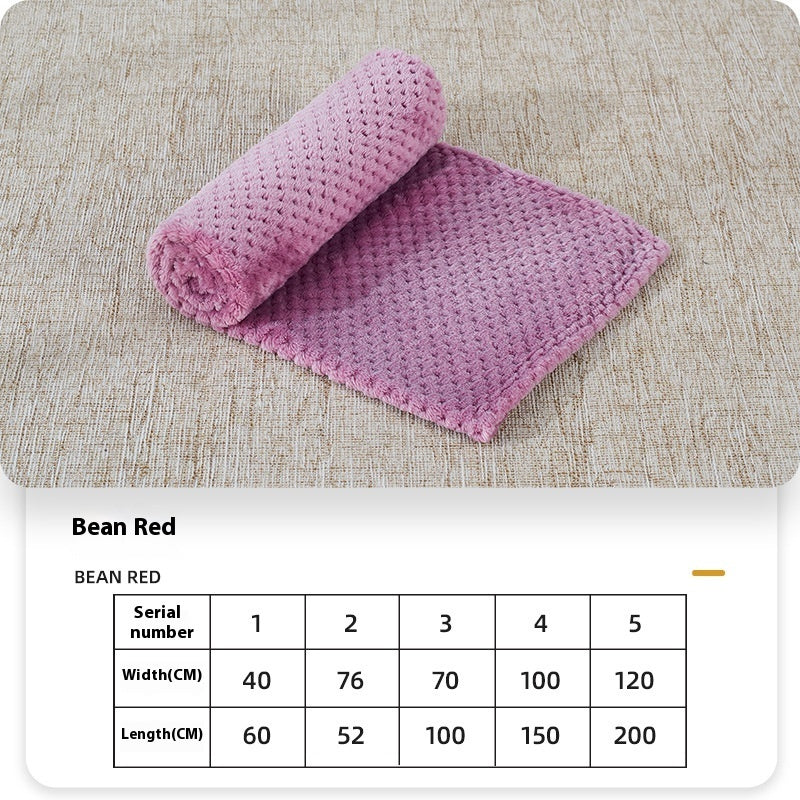 Cozy Coral Fleece Dog Blanket  Soft Warm & Washable